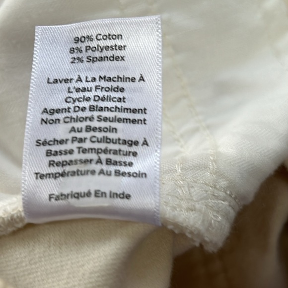 Talbots Velveteen Staight Leg Pant,cream color velvet feel fabric.Size 16 Petite - Picture 5 of 11